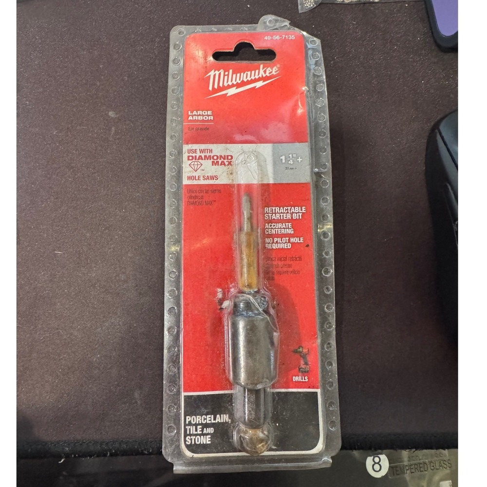 Milwaukee 49-56-7135 Diamond Plus Large Arbor Retractable Starter Bit Tile Stone